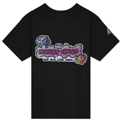 No Insight Checks - Cotton T-Shirt - Black (Back)