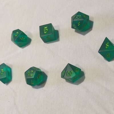 Pantsless Tables Dice Set - Green
