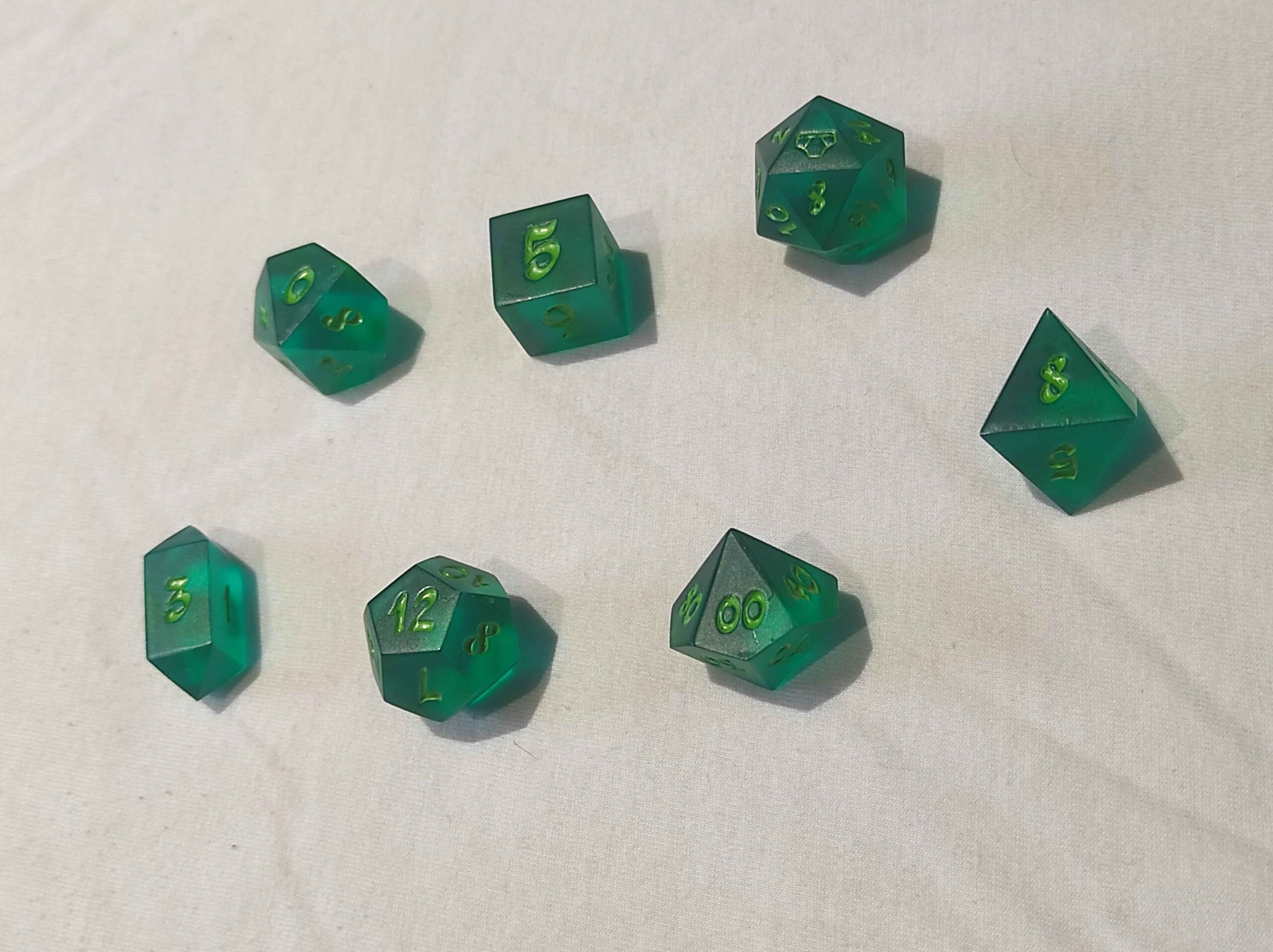 Pantsless Tables Dice Set - Green