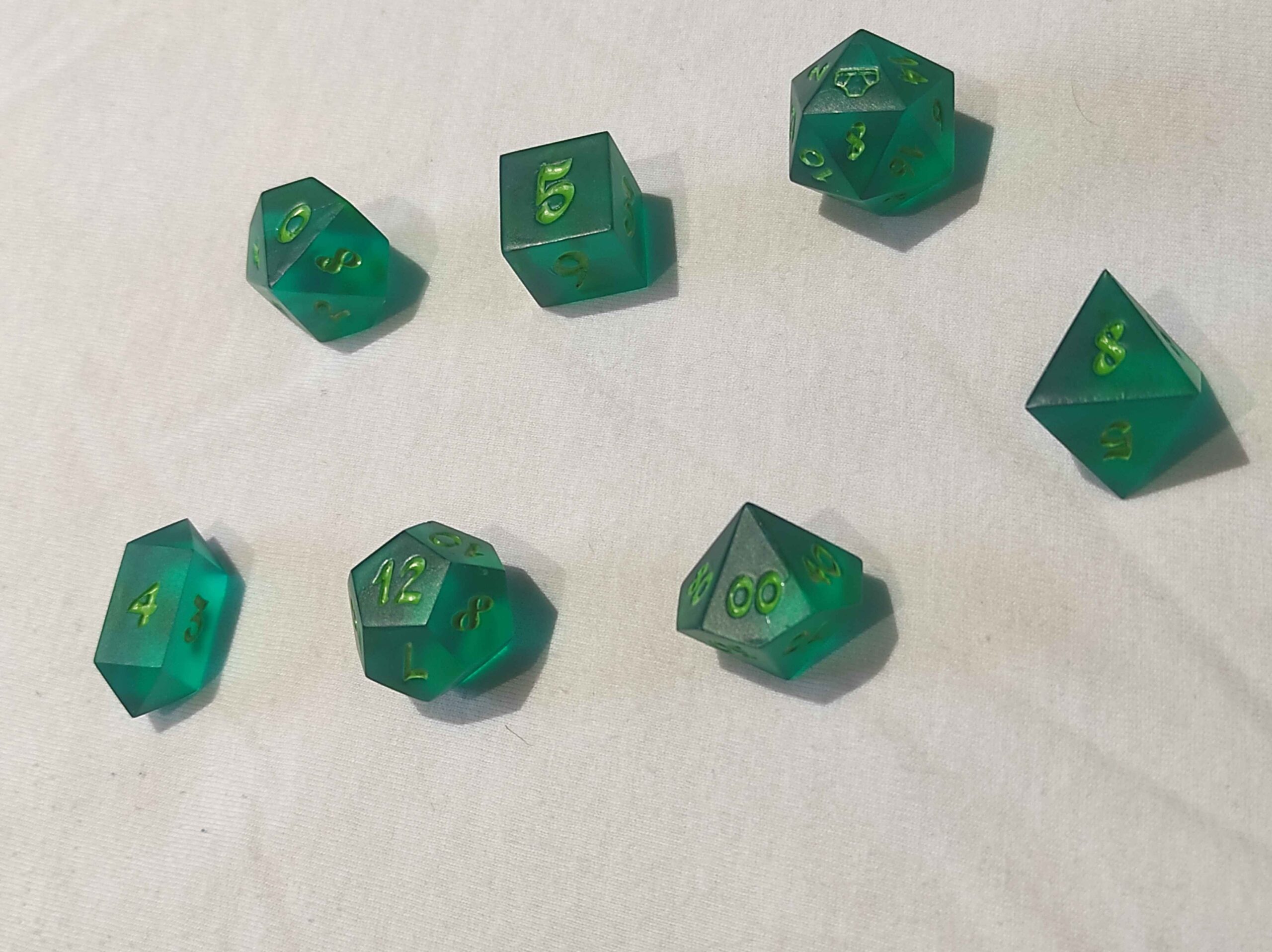 Pantsless Tables Dice Set - Green - Image 13