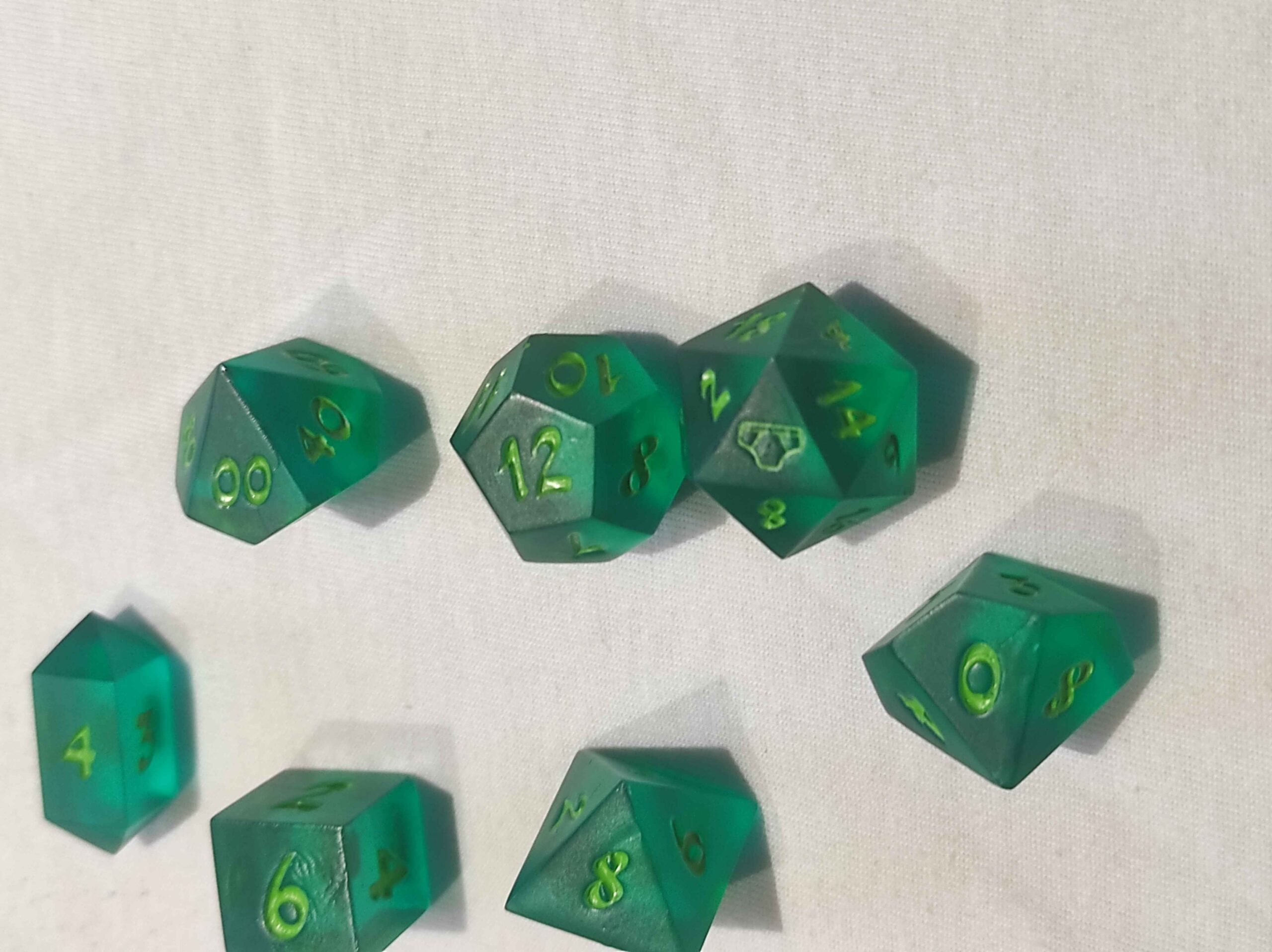 Pantsless Tables Dice Set - Green - Image 2