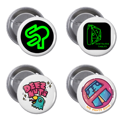 The Pantsless Tables Badge Set[2] (set of 4)