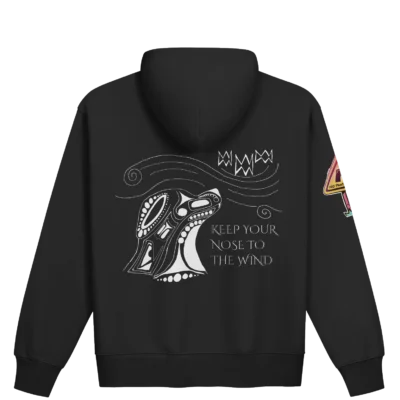 Nose To The Wind - Hoodie, Zipped